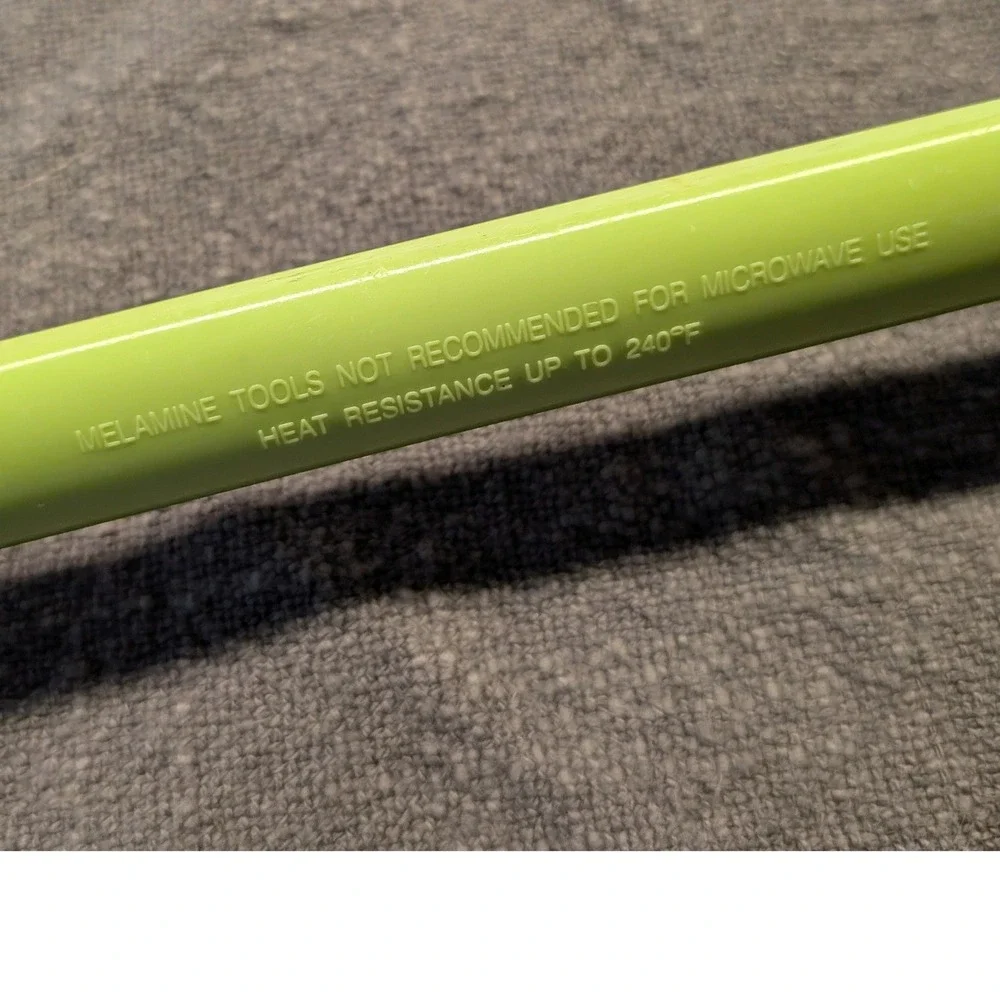 Lime Green Melamine Salad Servers Set Serving Spoon and Fork Heat Resistant
